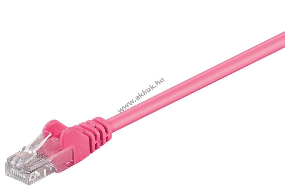 Goobay CAT5e U/UTP patchkábel magenta CCA RJ45 0,5m