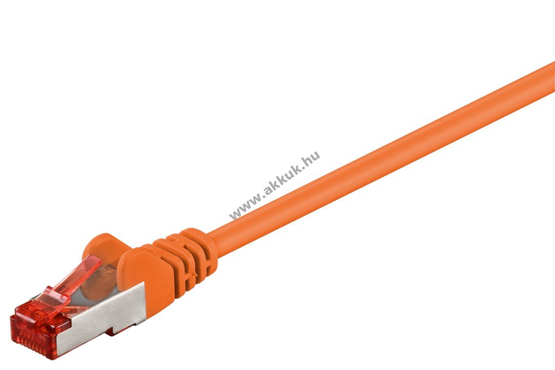 Goobay CAT 6 S/FTP (PiMF) CCA patchkábel 0,25m narancs