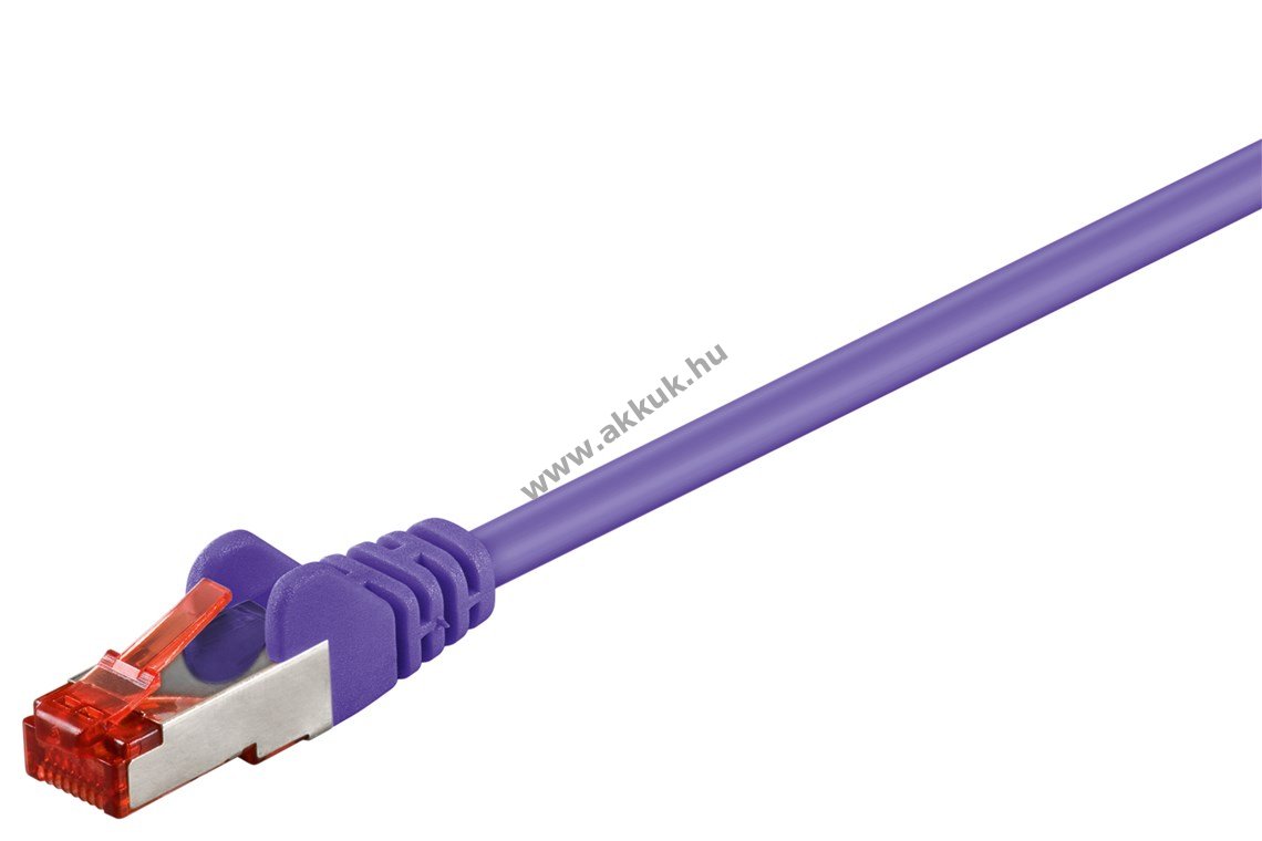 Goobay CAT6 patchkábel S/FTP (PiMF) lila CCA 1m