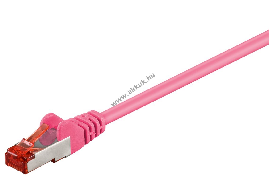 Goobay CAT6 S/FTP (PiMF) patchkábel magenta 7,5m CCA