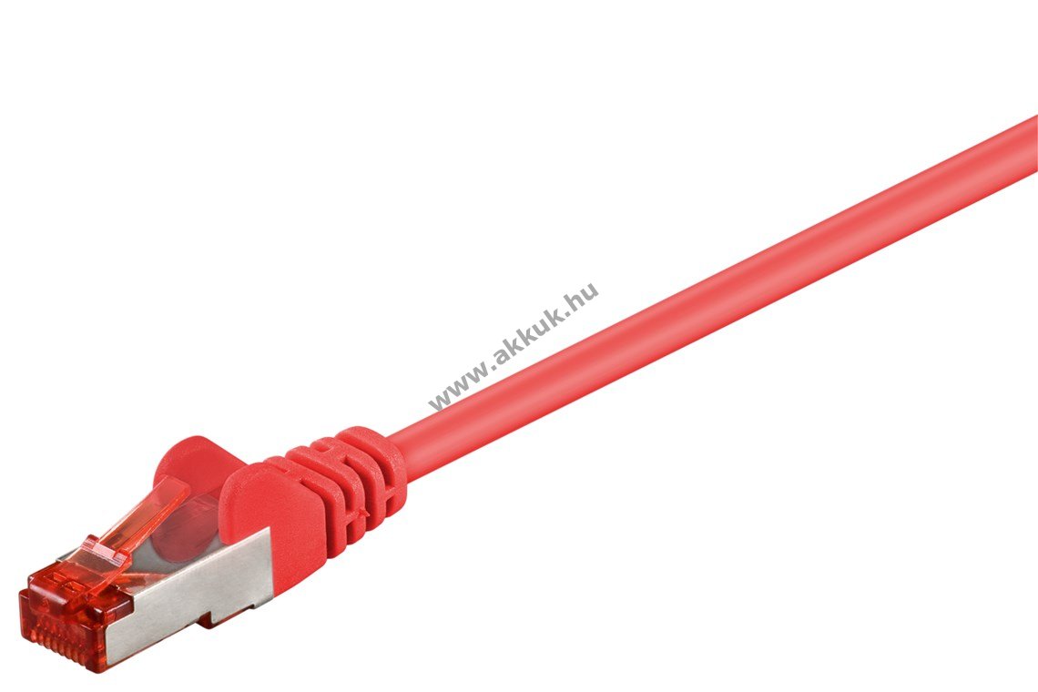 Goobay CAT6 S/FTP (PiMF) patchkábel piros 7,5m CCA RJ45
