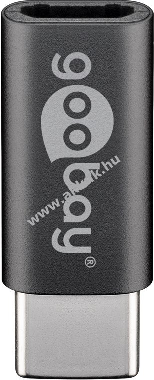 Goobay Micro-USB USB-C adapter szürke 10W 2A 480Mbit/s USB2.0