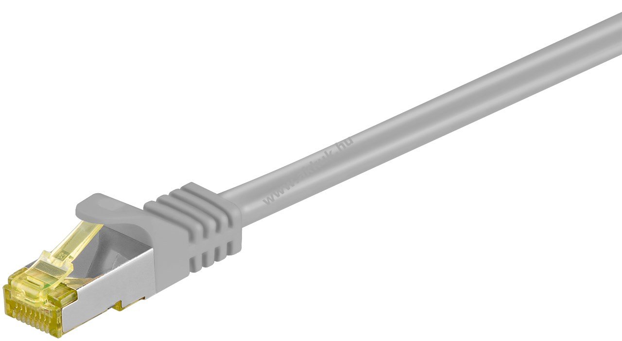 Goobay RJ45 patchkábel CAT6A S/FTP (PiMF) 500MHz CAT7 belső CU szürke LSZH 20m