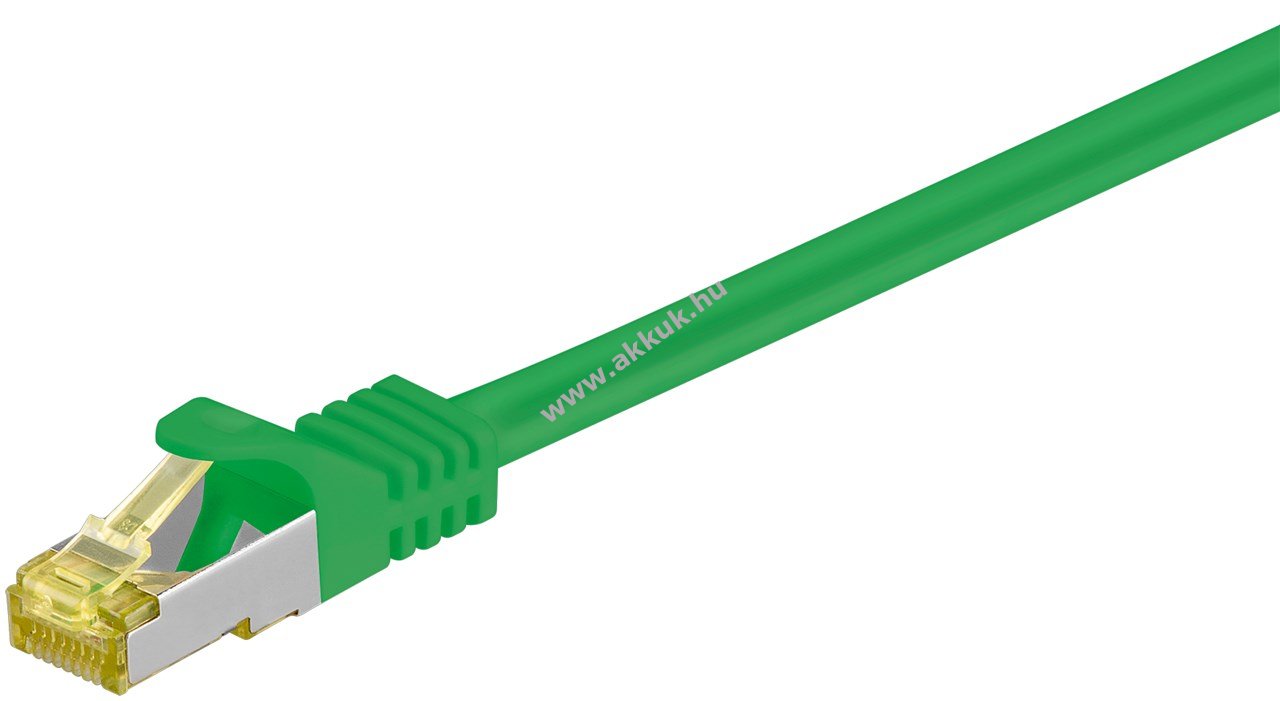 Goobay RJ45 patchkábel CAT 6A S/FTP (PiMF) 500MHz CAT 7 CU 25m zöld LSZH
