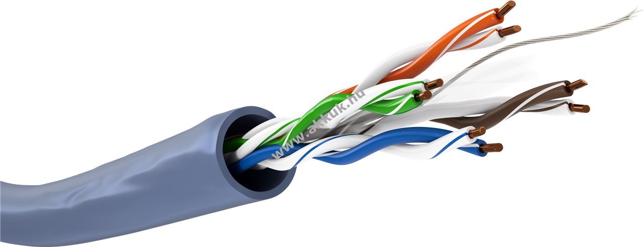 Goobay CAT6A U/UTP hálózati kábel kék 100m AWG23/1 (solid) rézvezető (Cu) LSZH