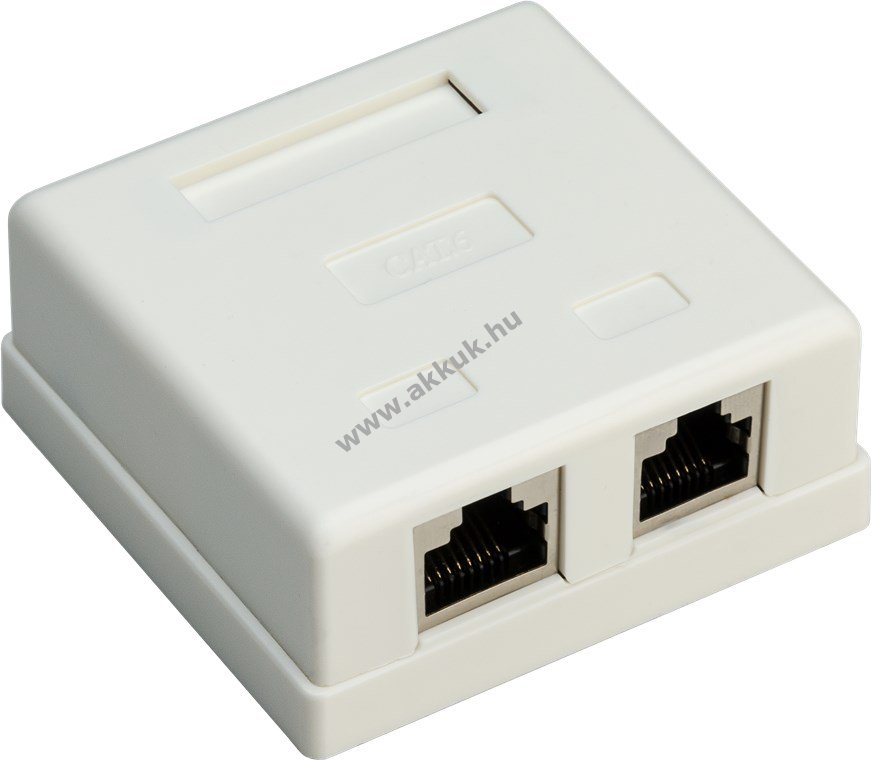 Goobay 2-portos RJ45 aljzat CAT6 STP patch-panel