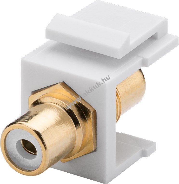 Goobay Keystone modul 2x Cinch (RCA) aljzat fehér aranyozott