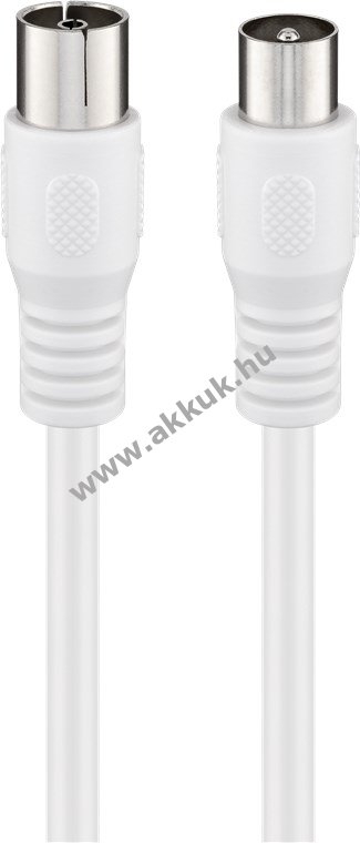 Goobay antennakábel A osztályú >85dB kettős árnyékolás 5m koax csatlakozó koax aljzat