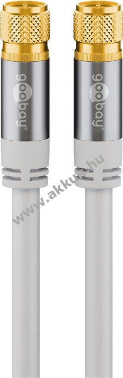 Goobay SAT antenna kábel 135dB 4x árnyékolt aranyozott F-csatlakozó > F-csatlakozó 2m