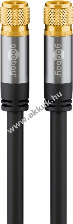 Goobay SAT antennakábel 5m 135dB 4x árnyékolt F-csatlakozó - F-csatlakozó aranyozott érintkezők