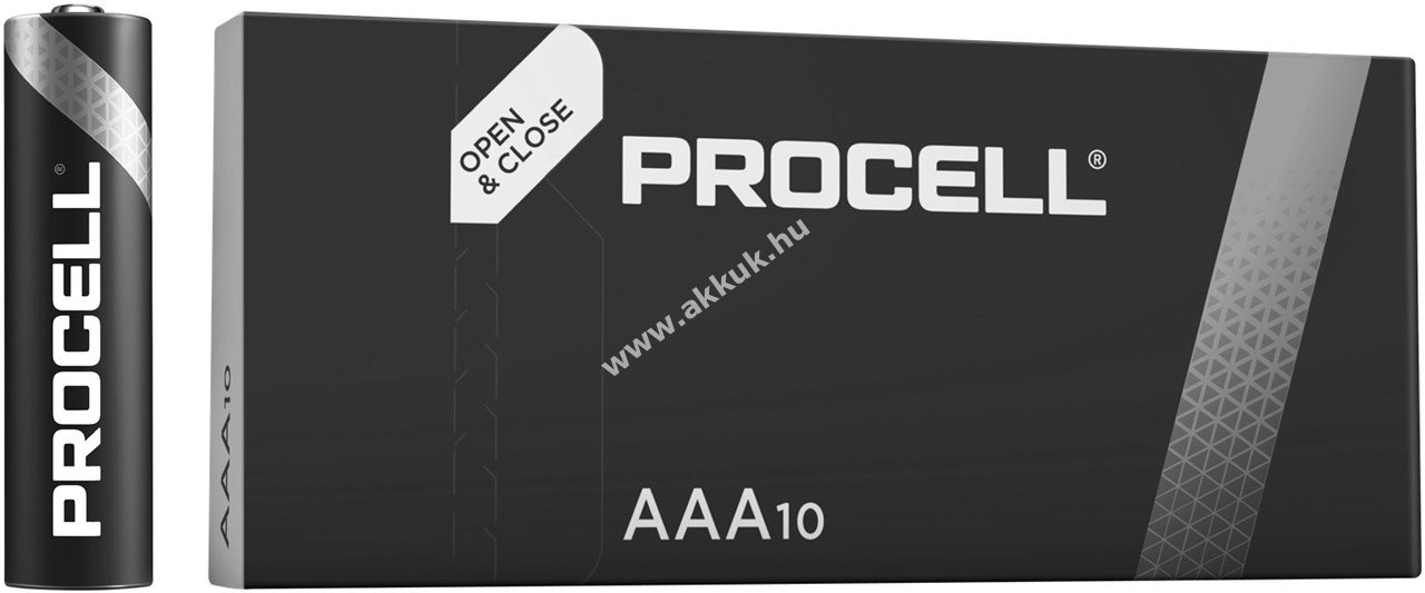 Duracell ProCell LR03/AAA (Micro) MN2400 elem 1,5V 10db/csomag alkáli-mangán