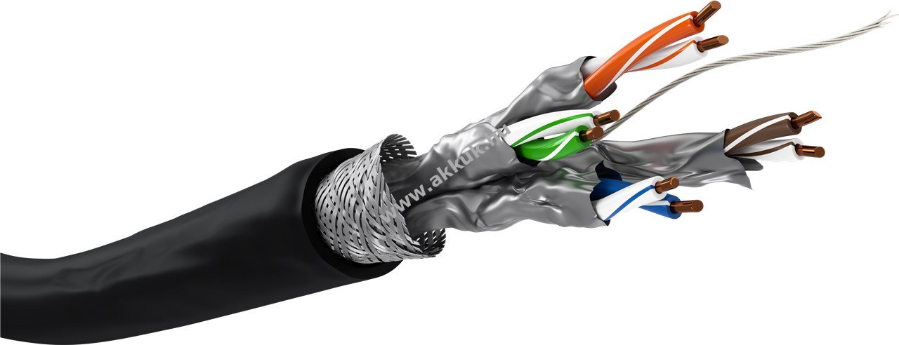 Goobay CAT7 Outdoor S/FTP (PiMF) hálózati kábel 305m OFC AWG23/1 PE fekete