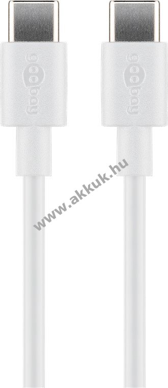 Goobay Essential Cable USB-C töltő- és szinkronkábel 60W 3A 2m fehér