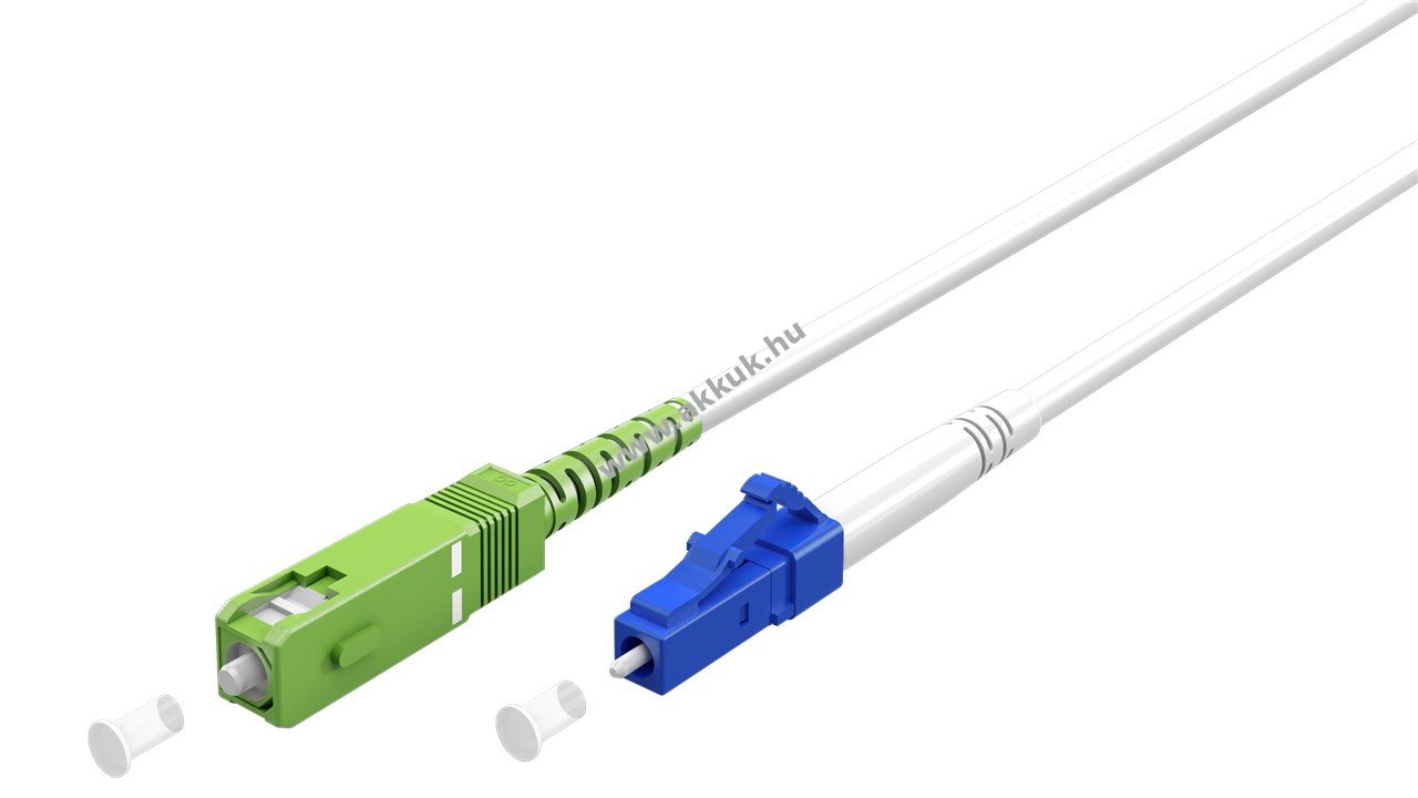 Goobay üvegszálas patchkábel OS2 Singlemode 9/125µm 25m SC-APC(8°) > LC-UPC Simplex LSZH