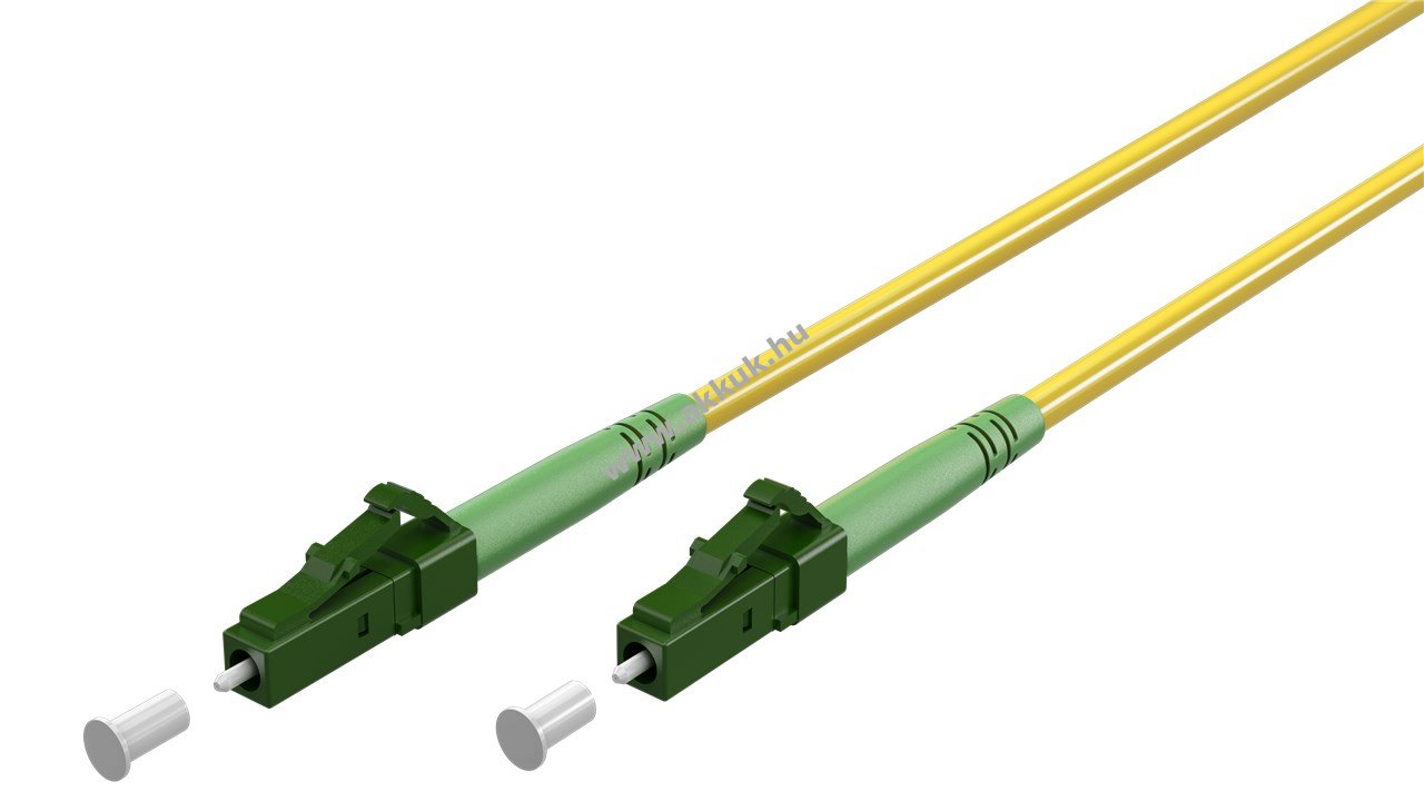 Goobay FTTH optikai kábel Singlemode OS2 9/125µm 2m LC-APC(8°)>LC-APC(8°) sárga LSZH Simplex