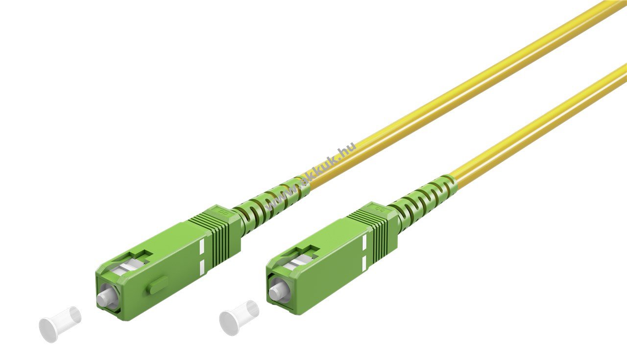 Goobay optikai patchkábel SC-APC > SC-APC 3m Singlemode OS2 (8°) simplex sárga LSZH