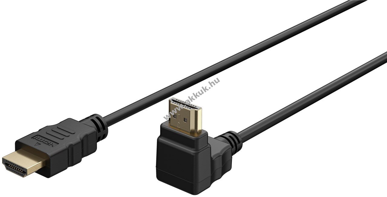 Goobay Standard High-Speed HDMI 90° kábel Ethernet 4K 60Hz 0,5m