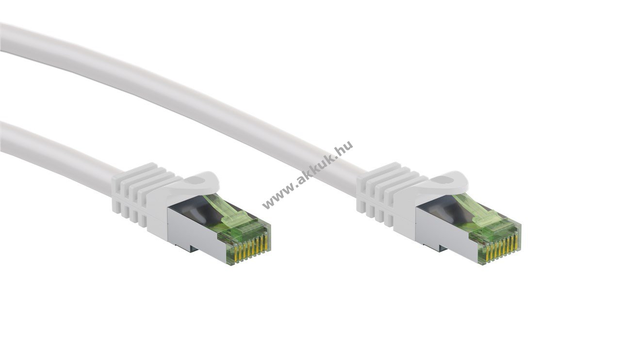 Goobay GHMT tanúsított CAT 8.1 S/FTP (PiMF) patchkábel 3m LSZH fehér