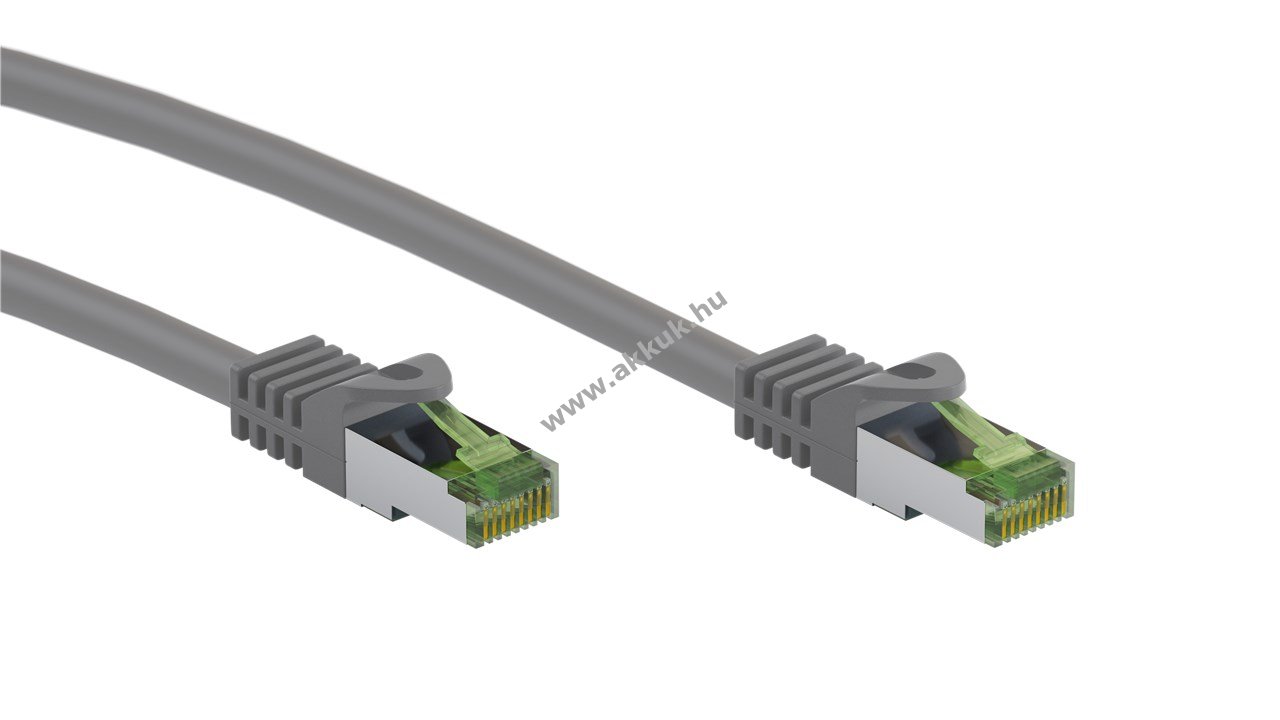 Goobay CAT 8.1 S/FTP (PiMF) patchkábel 5m szürke LSZH rézvezető