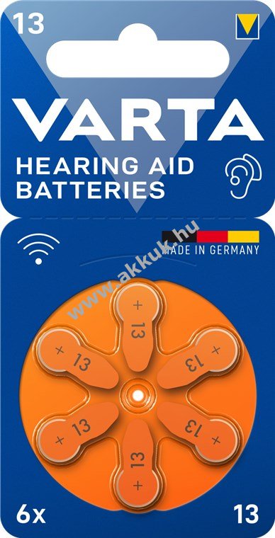 Varta Acoustic Special PR48 (13) hallókészülék elem 1,45V 6db/csomag cink-levegő