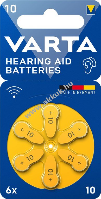 Varta Acoustic Special PR70 hallókészülék elem 1,45V 6db/csomag Cink-levegő