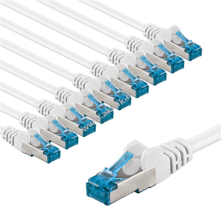 Goobay CAT6A S/FTP (PiMF) patchkábel 5m 10db/csomag CU halogénmentes LSZH