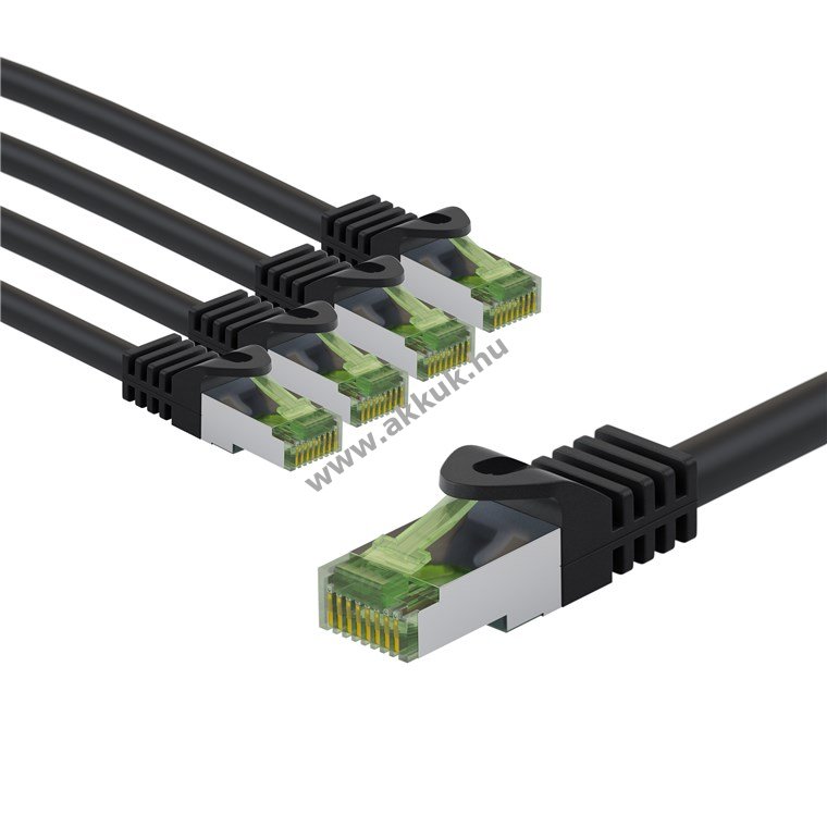 Goobay CAT8.1 S/FTP (PiMF) patchkábel 3m szürke 5db/csomag LSZH