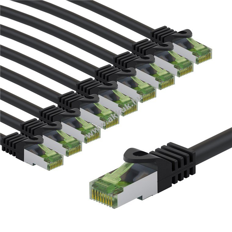 Goobay CAT 8.1 S/FTP (PiMF) patchkábel 5m szürke 10db/csomag LSZH GHMT