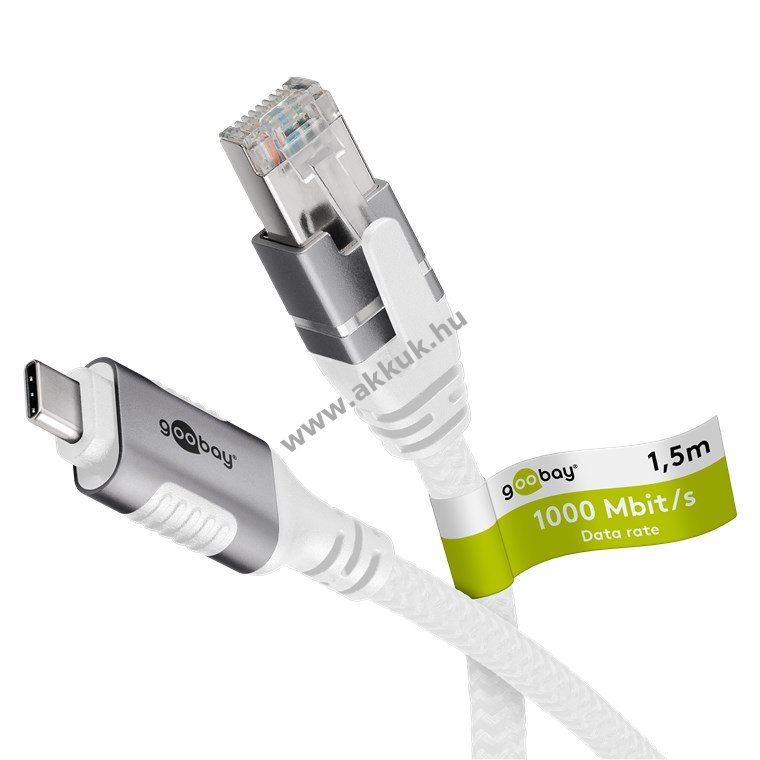 Goobay USB-C 3.1 - RJ45 Ethernet kábel 1,5m CAT6 1Gbit/s