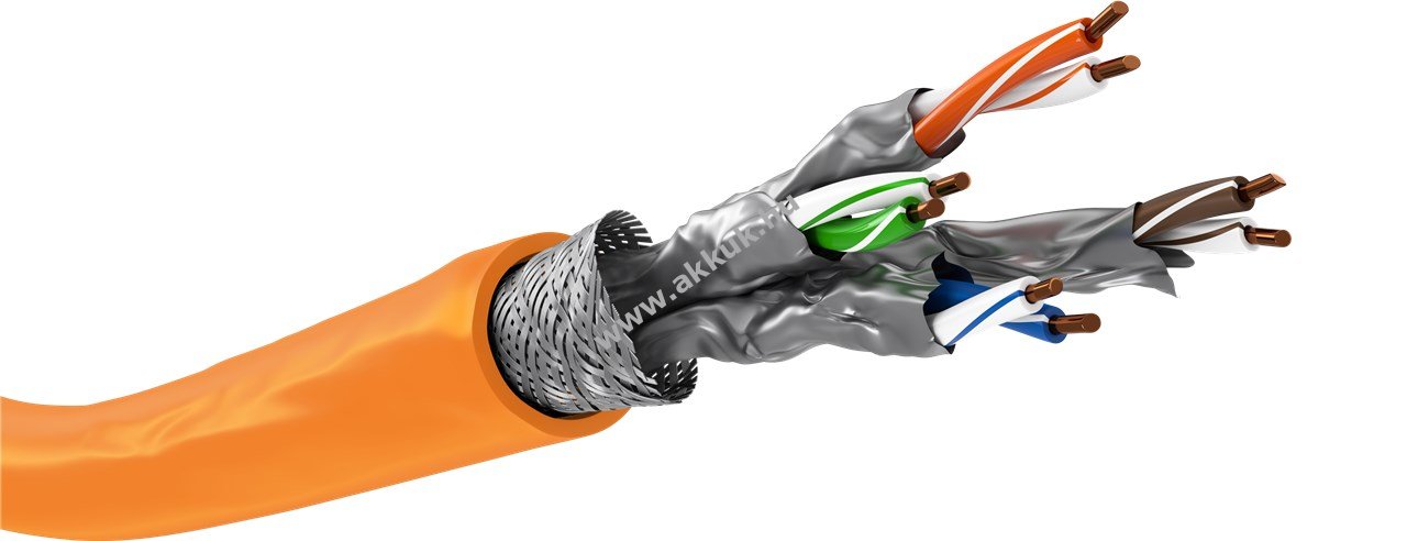 Goobay CAT-7A S/FTP (PiMF) hálózati kábel 50m AWG23/1 CU narancs LSZH