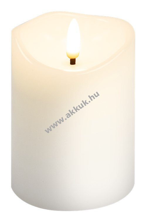 Goobay LED valódi viaszbevonatos gyertya 10cm x 7,5cm 3D-láng időzítővel 3xAAA melegfehér 2700K