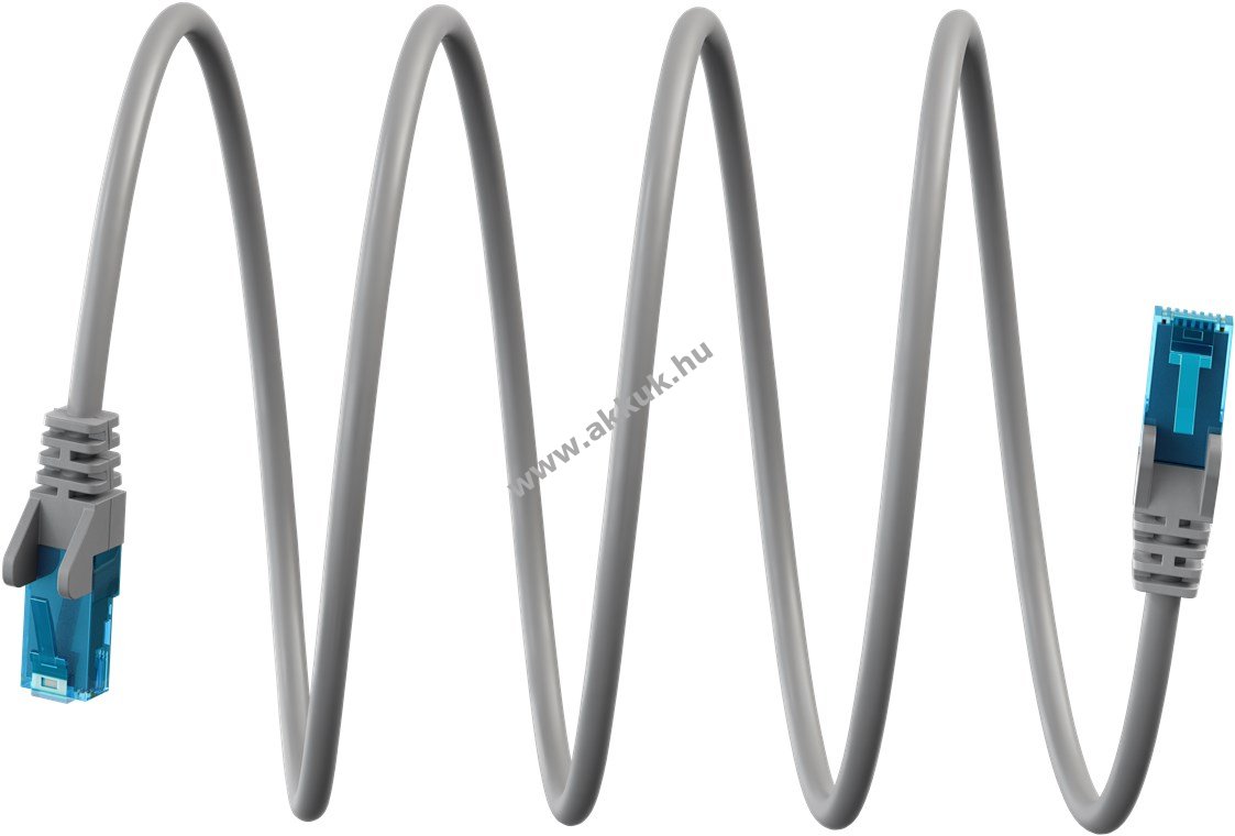 Goobay ultrarugalmas CAT 6A U/UTP patchkábel 30m szürke rézhuzal (CU) TPE LSZH
