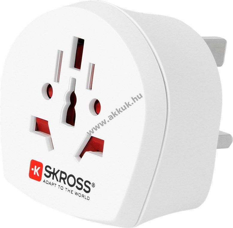 Skross Country Adapter World to UK utazó adapter 2- és 3-tűs földelt és nem földelt T13A