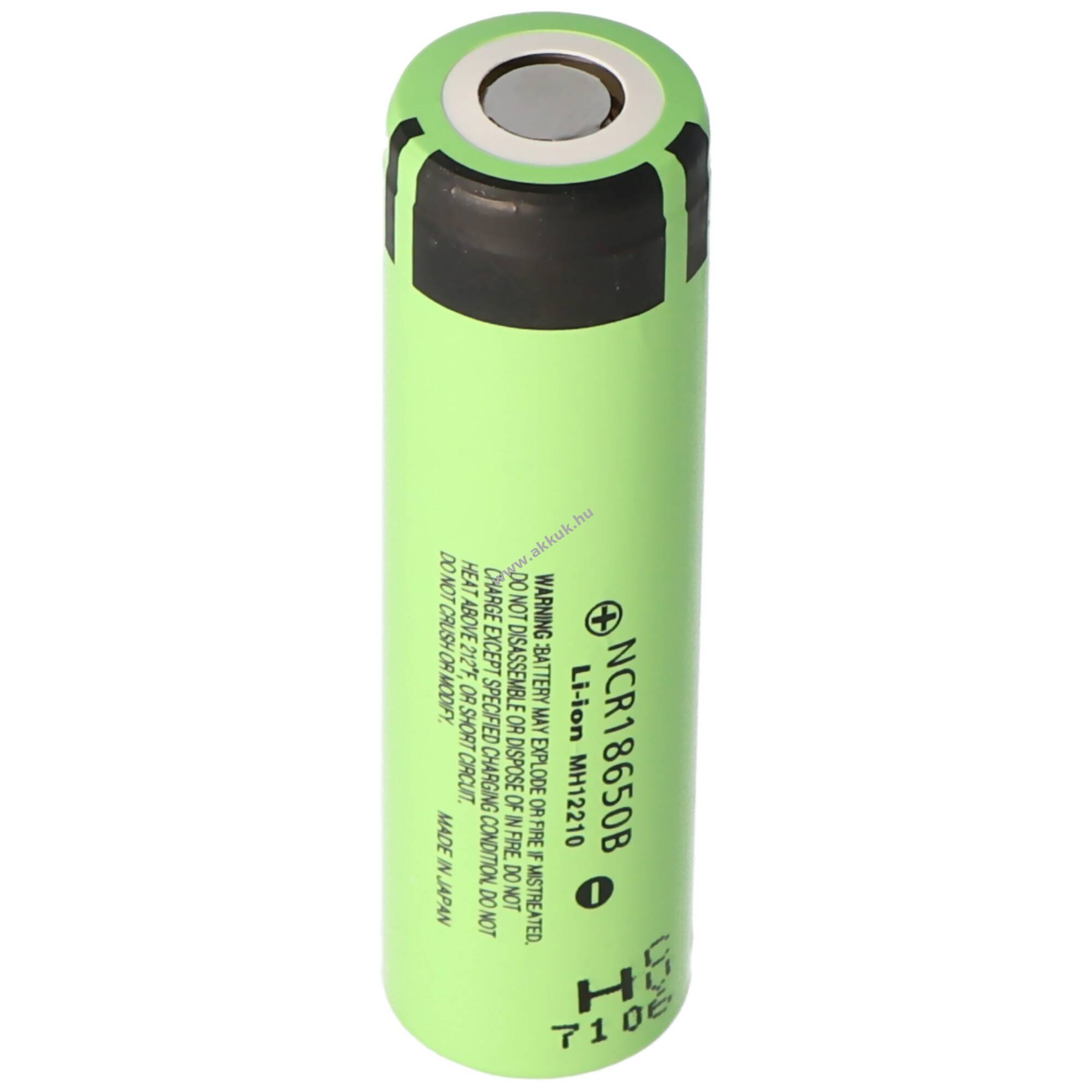 Panasonic NCR18650B 3,6V 3400mAh fej nélküli Flat Top akku Li-Ion