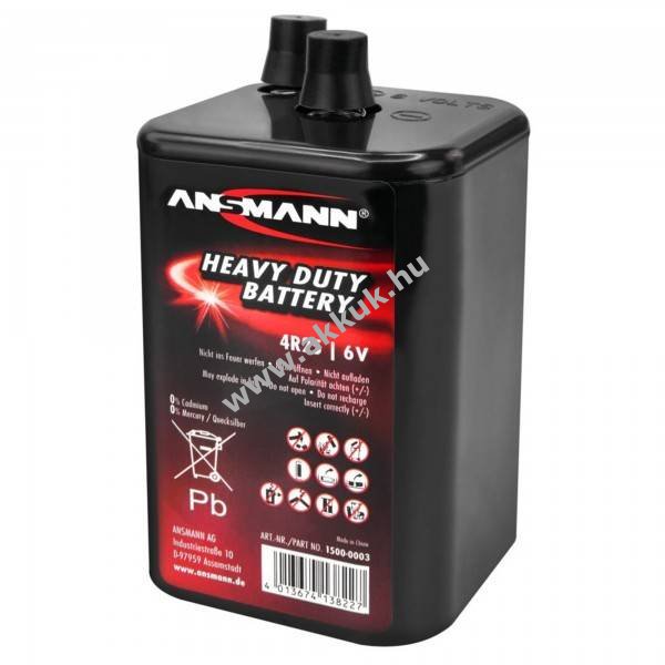 Ansmann 4R25 4R25C 430 6V 9000mAh speciális elem