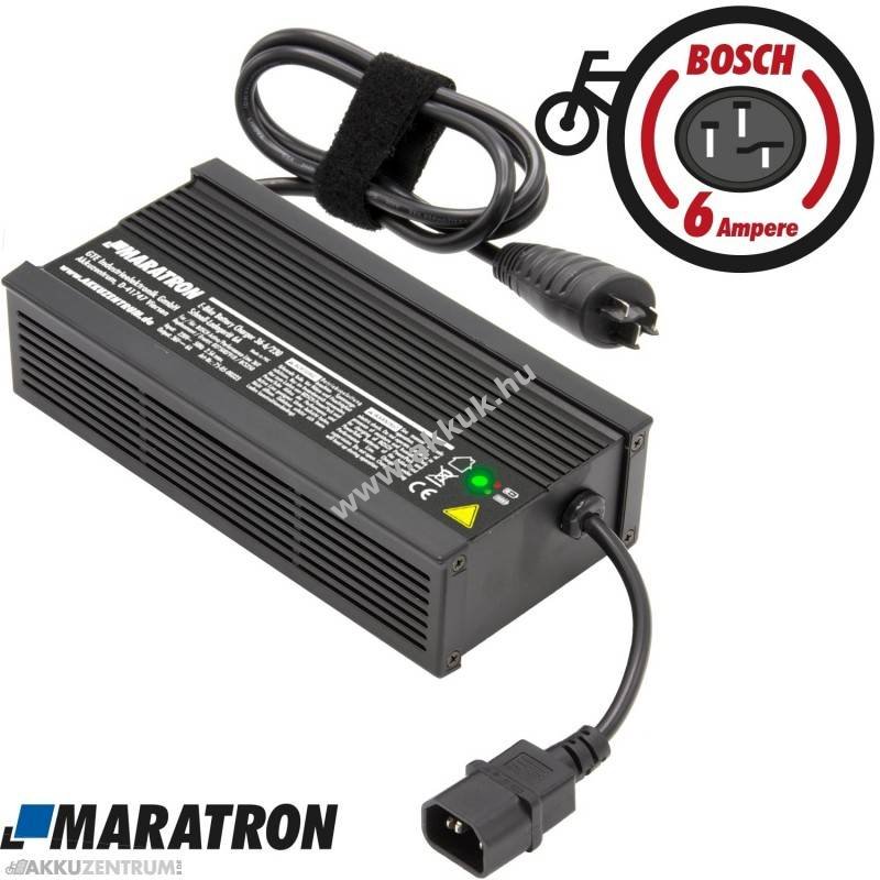 Maratron e-bike töltő 36V 6,0A aktív ventilátor Bosch Active/Performance Line 0275007918
