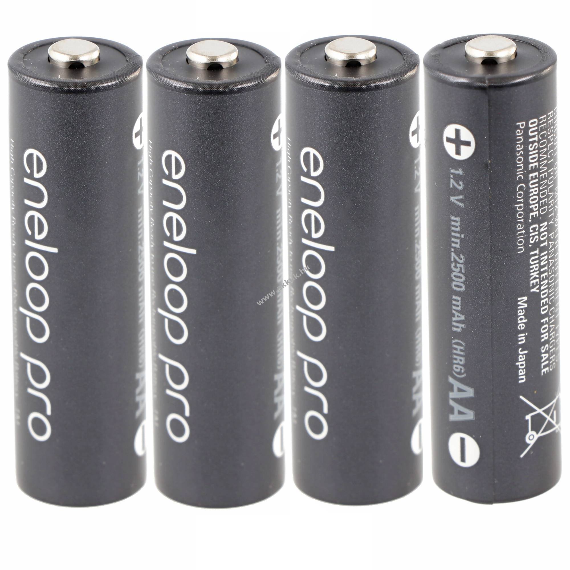 Panasonic eneloop pro BK-3HCDE/4BE AA Mignon ceruza akku 1.2V 2500mAh 4db/csomag NiMH