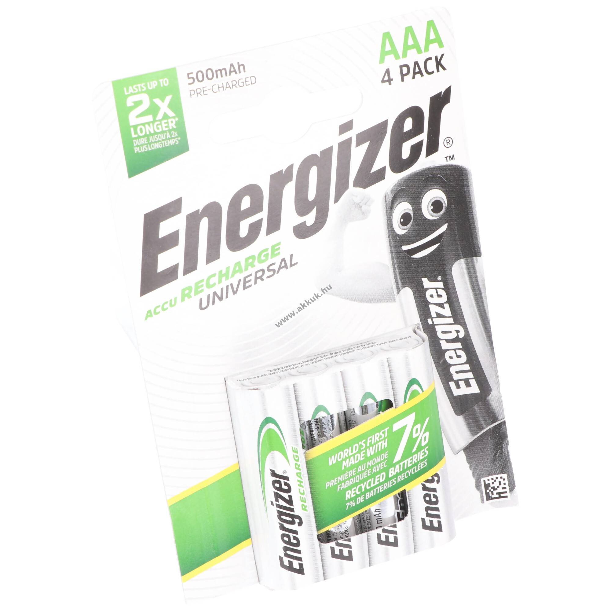 Energizer Universal AAA (mikro) akku 1.2V 500mAh 4db/csomag NiMH