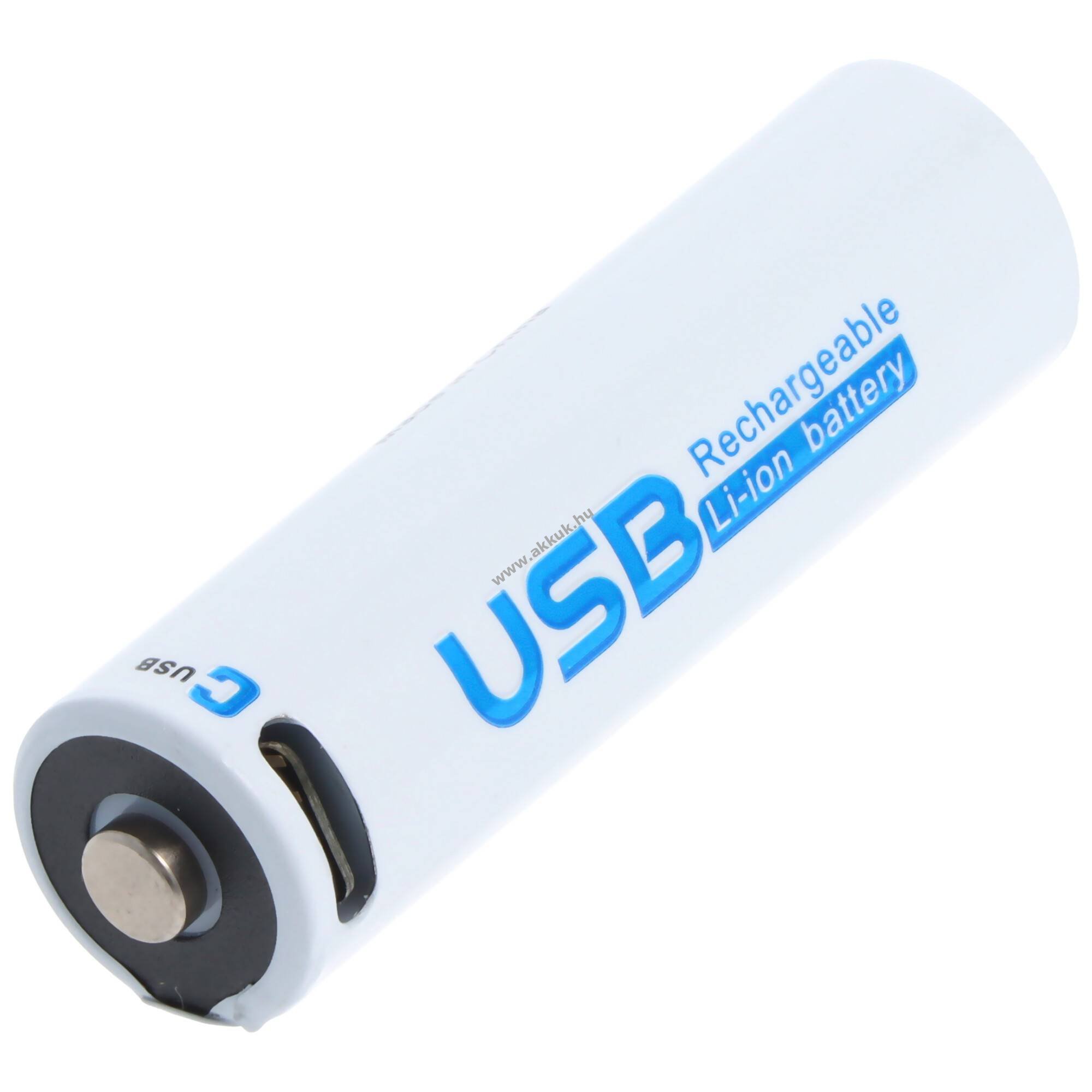 14500 AA Mignon ceruza akku 1,5V 1700mAh USB-C töltőport Li-Ion