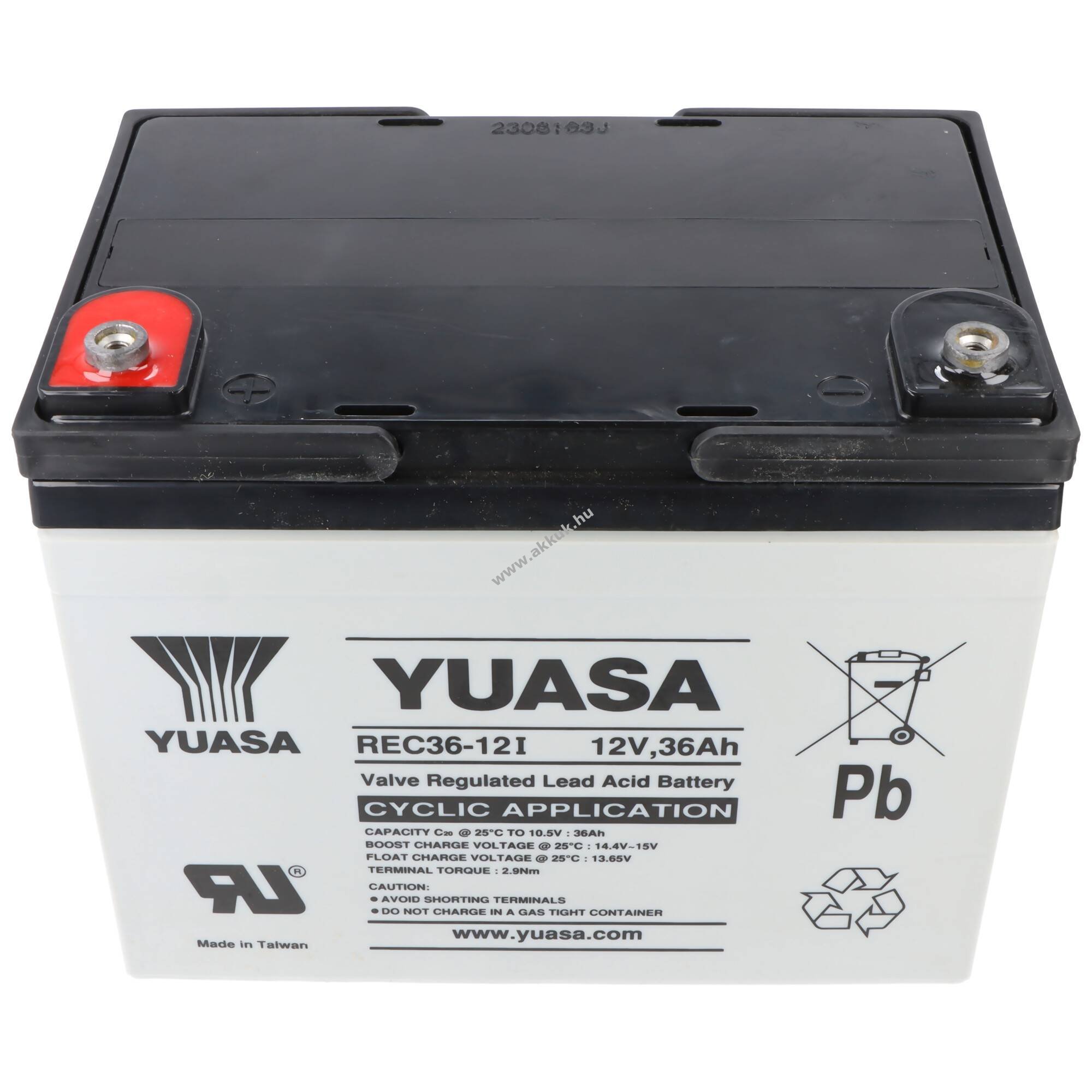 Yuasa REC36-12I 12V 36000mAh akku AGM ólom-zselés