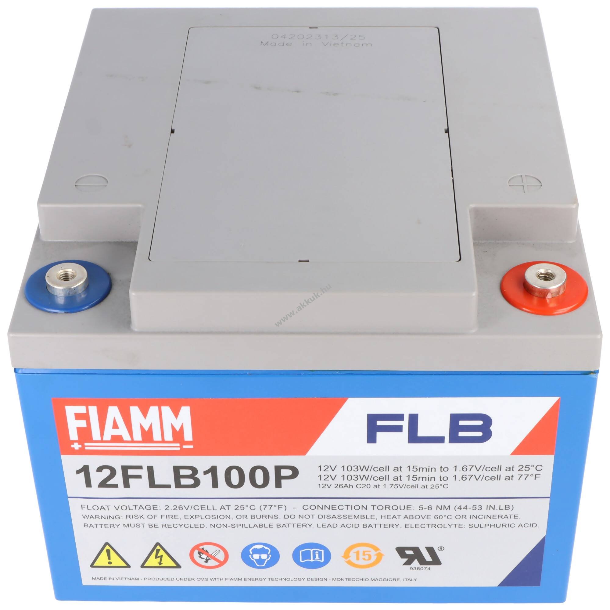 Fiamm Highlite 12FLB100 12V 26000mAh akku AGM/ólom-zselés