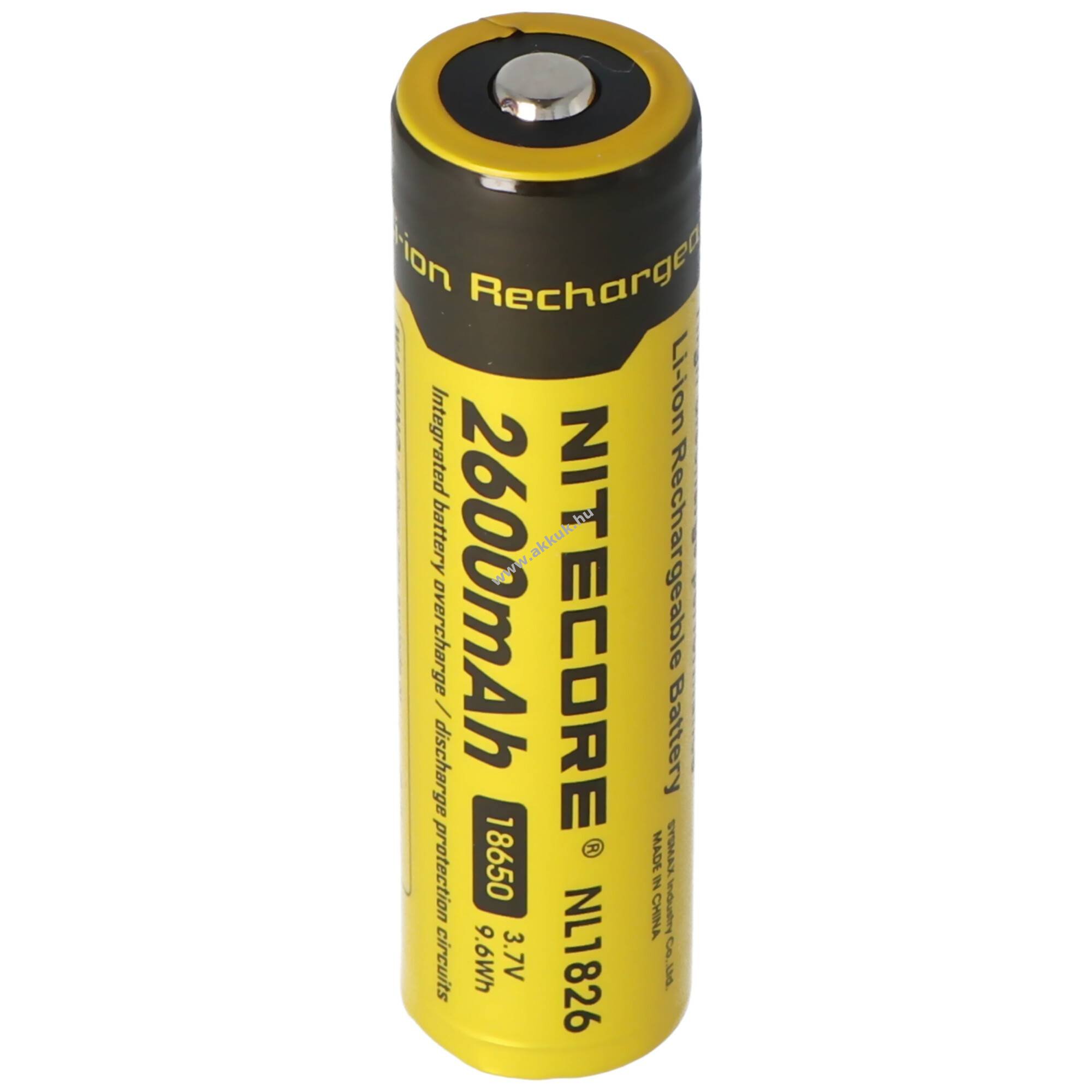 NiteCore NL186 18650 3,7V 2600mAh akku CR18650 18,6x70mm Li-Ion