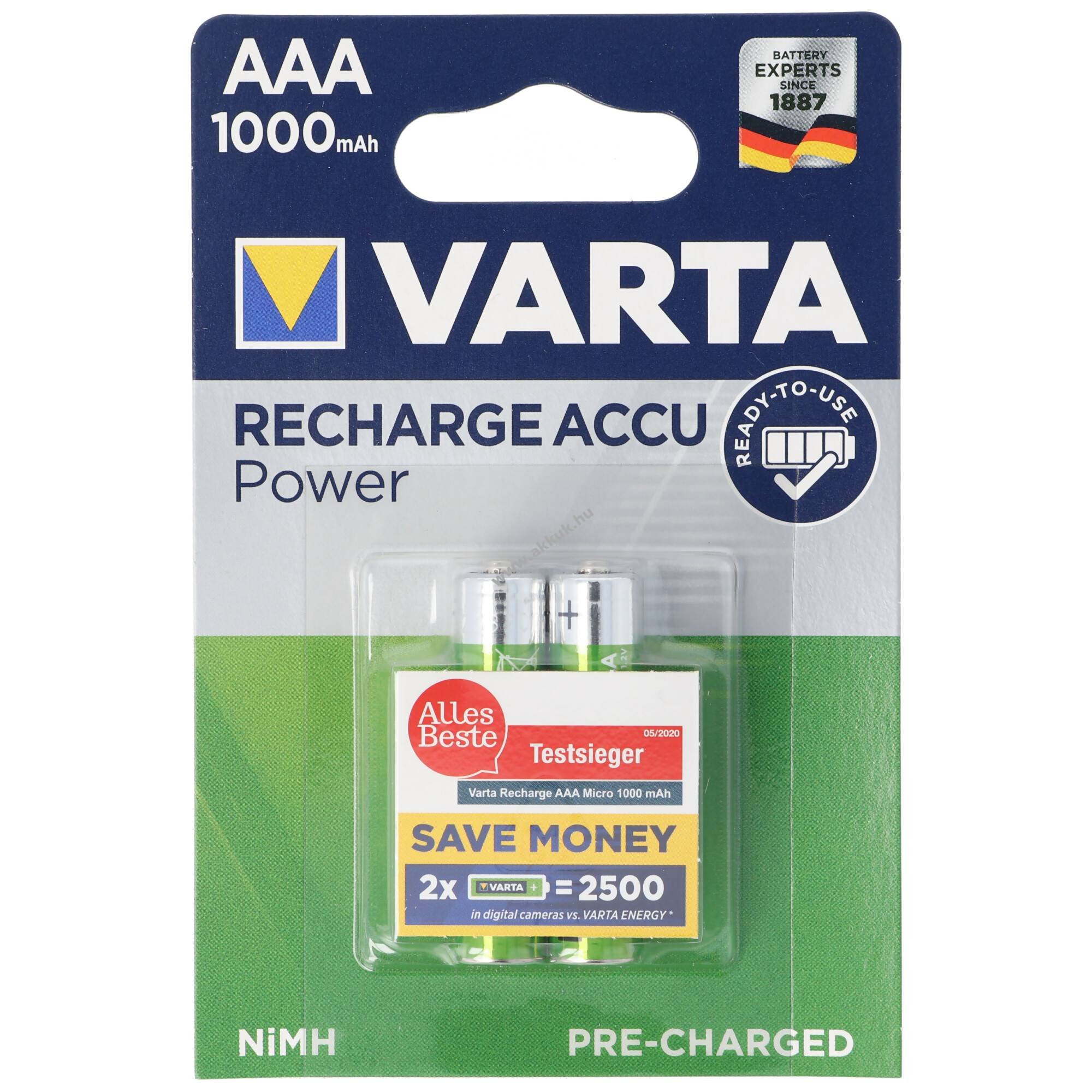 Varta Ready2Use AAA (Micro) akku 1000mAh 2db/csomag dect telefon