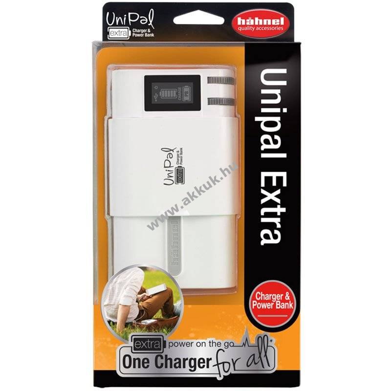 Hähnel UniPal Extra 3,7V 2200mAh univerzális töltő Power-Bank fényképezőgép videokamera