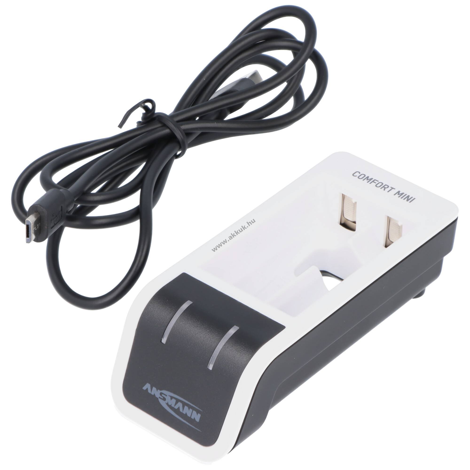 Ansmann Comfort Mini gyors töltő 1-2 NiMH AAA (mikro) és AA Mignon ceruza USB bemenet