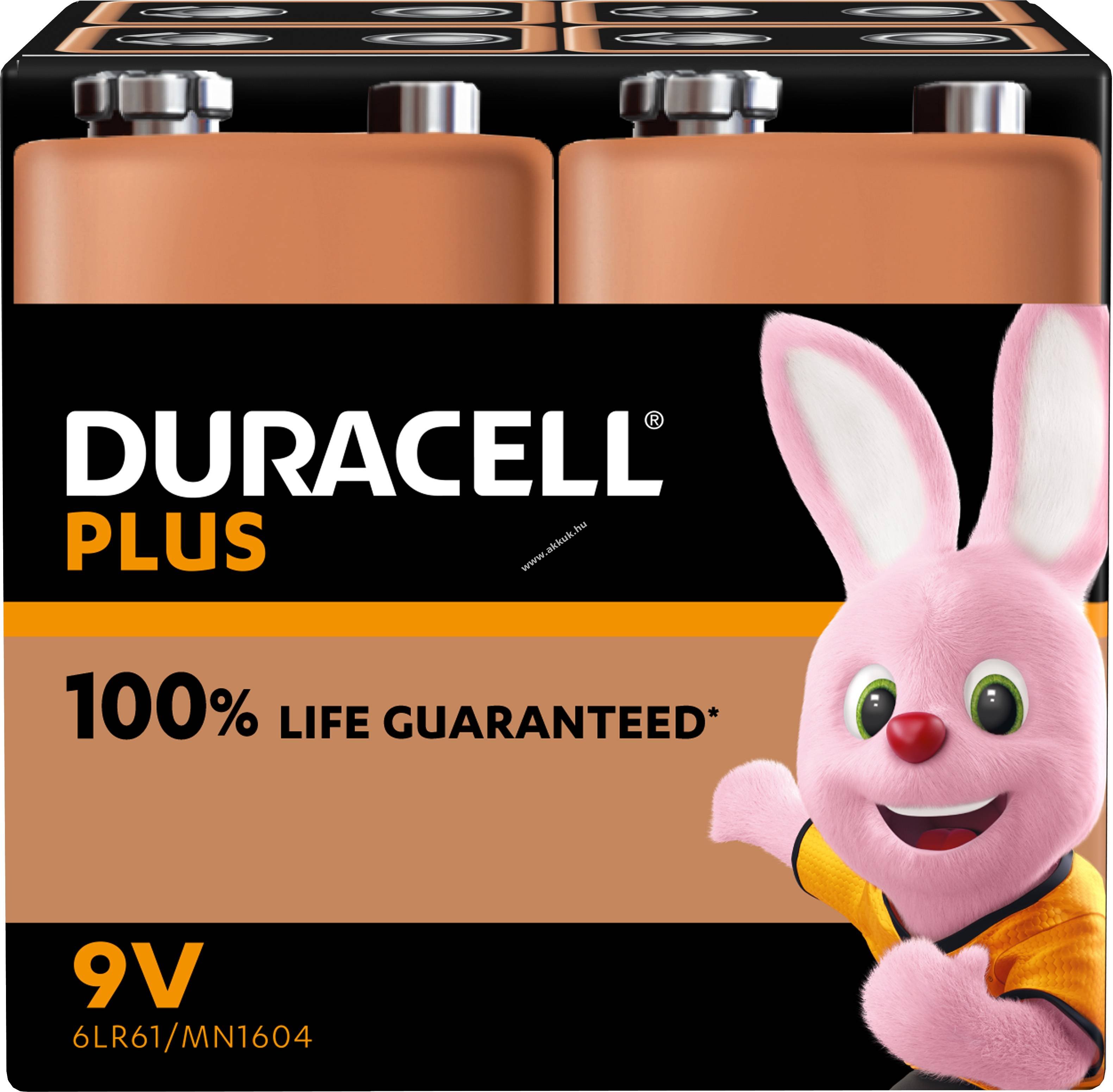 Duracell 6LR61 9V Extra Life elem 4db/csomag alkáli