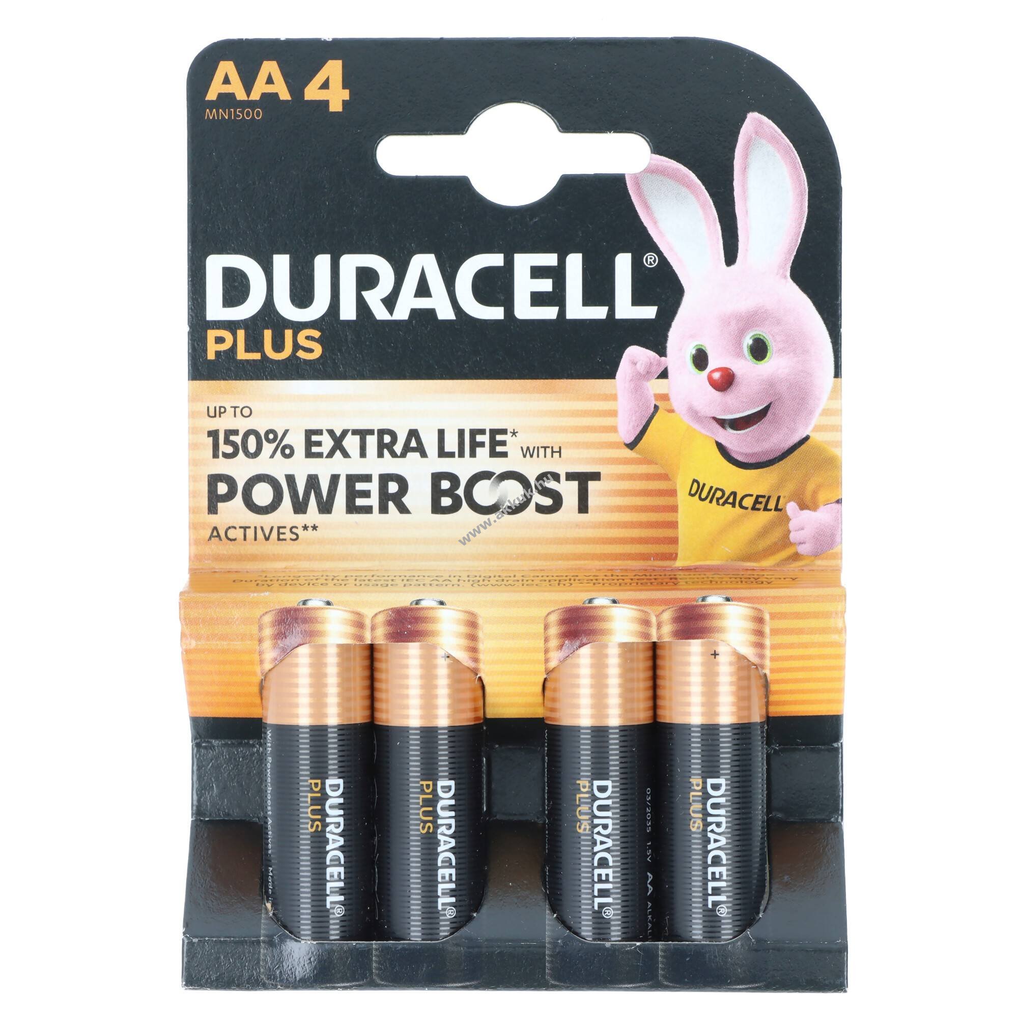 Duracell Plus Power AA Mignon ceruza elem, elem 4db/csomag