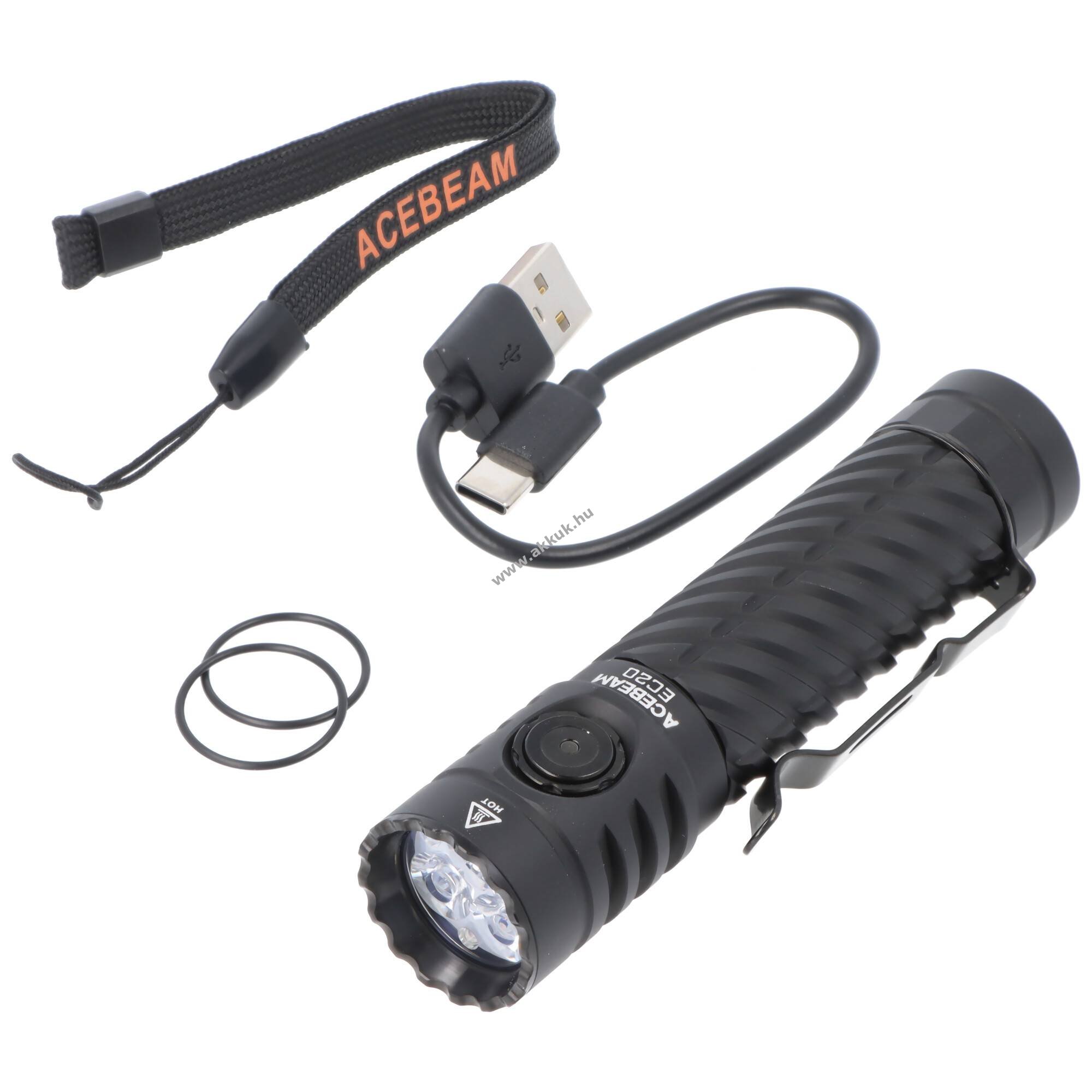 AceBeam EC20 LED zseblámpa 2500lm 6500K SFT-25R HI fekete