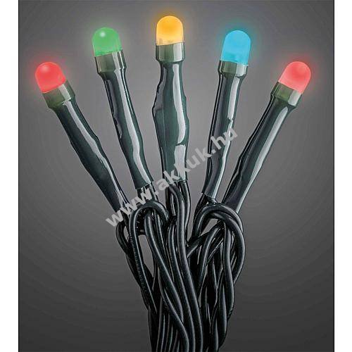Konstsmide Micro LED beltéri fényfüzér matt 100LED színes 30V tápegység 6,93m 6344-520