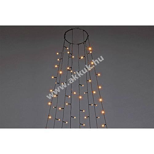 Konstsmide LED fa csúcsdísz 240 LED borostyán 24V 6394-820 időzítő beltér/kültér